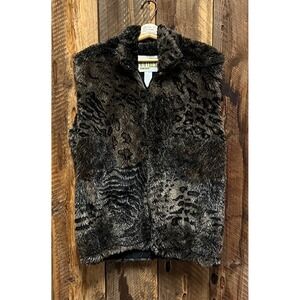Duffel Outdoor Faux Fur Vest Medium Made in Canada Cabincore Y2K 90's Wintercore